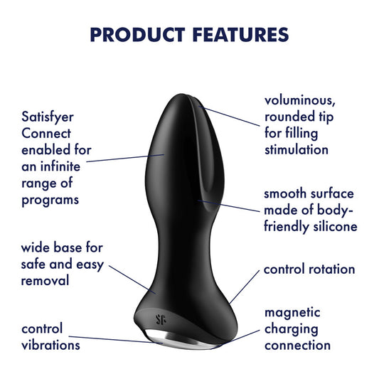 Satisfyer Rotator Plug 2 β Black