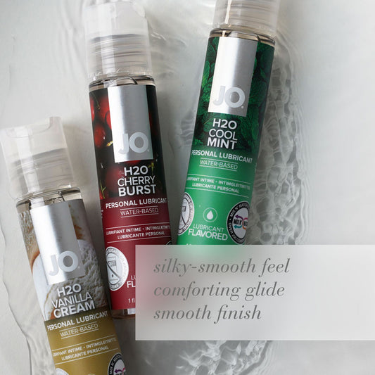 JO H2O Cherry Burst Lube - 120 mL - Cherry Flavoured Water Based Lubricant - 120 ml Bottle