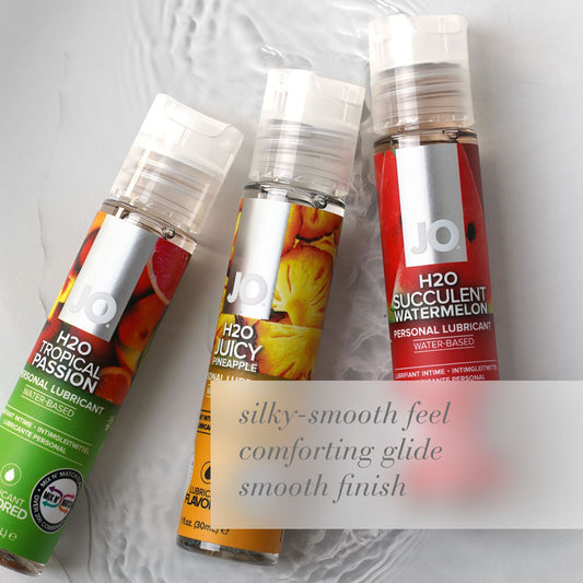 JO H2O Tropical Passion Lube - 120 mL - Tropical Flavoured Water Based Lubricant - 120 ml Bottle