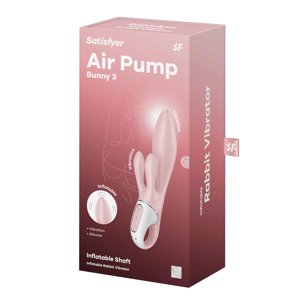 Satisfyer Air Pump Bunny 3 - USB Rechargeable Inflatable Rabbit Vibrator