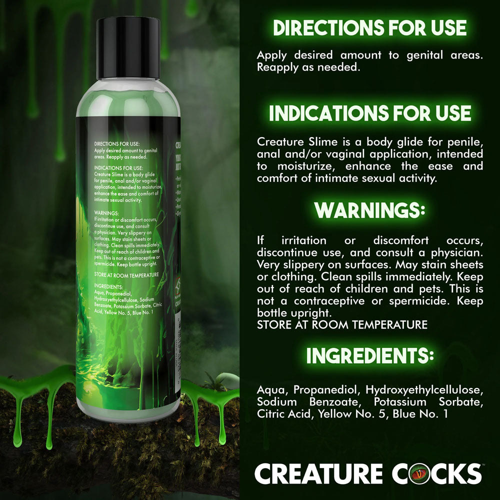 Creature Slime by Creature Cocks - Slime - Water Based Lubricant - 237 ml Bottle – Green