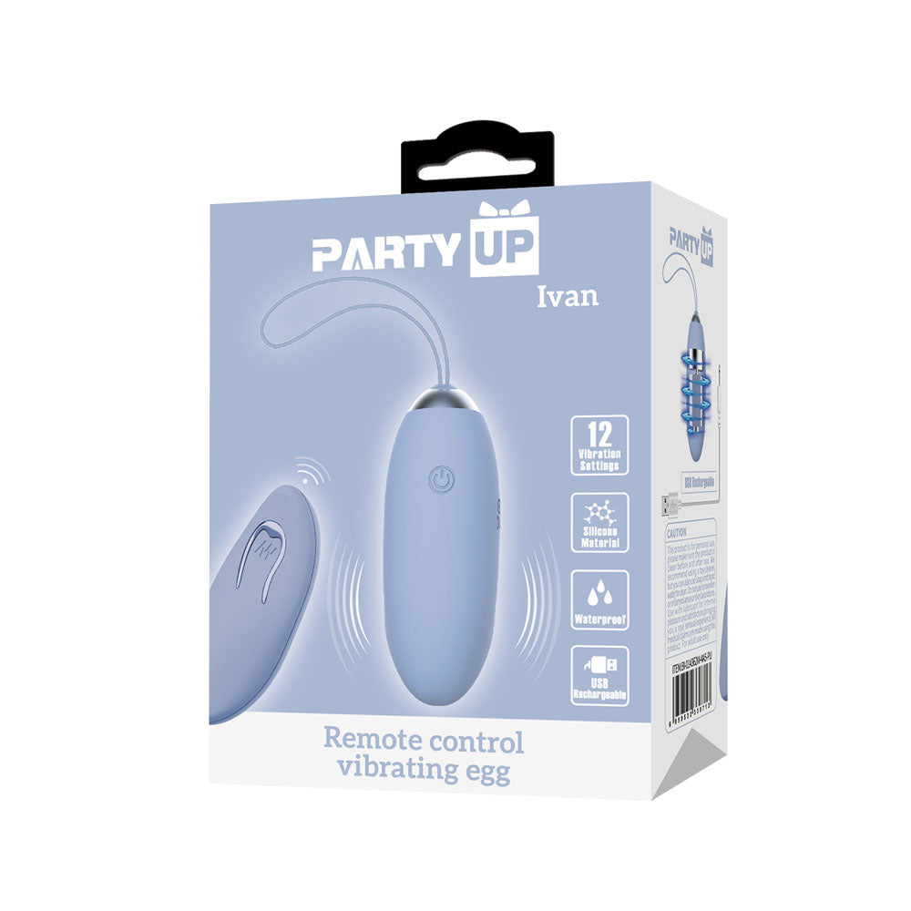 Party Up IVAN Remote Egg - USB Rechargeable Vibrating Egg with Wireless Remote