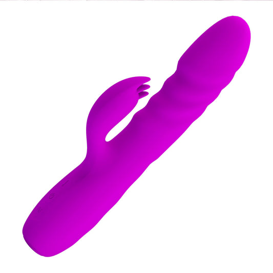 Party Up BOB Thrusting Vibe - 25 cm USB Rechargeable Thrusting Rabbit Vibrator