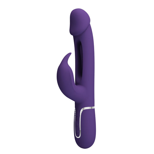 Party Up DAVID Swinging Vibe - 23.2 cm USB Rechargeable Rabbit Vibrator with Flicking Arm