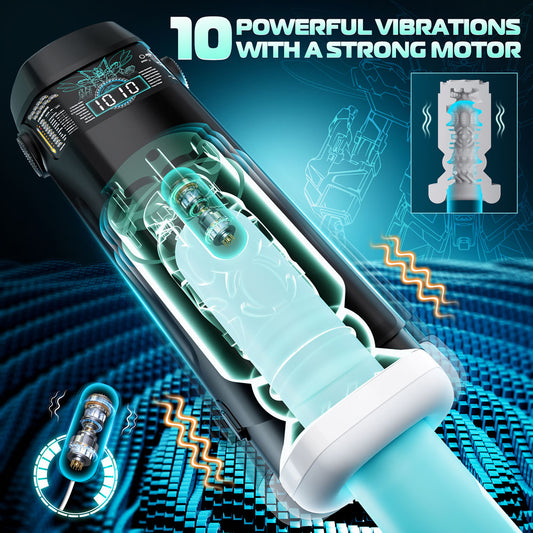 CyberSkin B-Titan - USB Rechargeable Thrusting & Vibrating Auto Masturbator with Heater