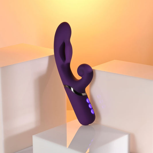 Evolved PLEASURE PUFF - 24.1 cm USB Rechargeable Inflatable Rabbit Vibrator