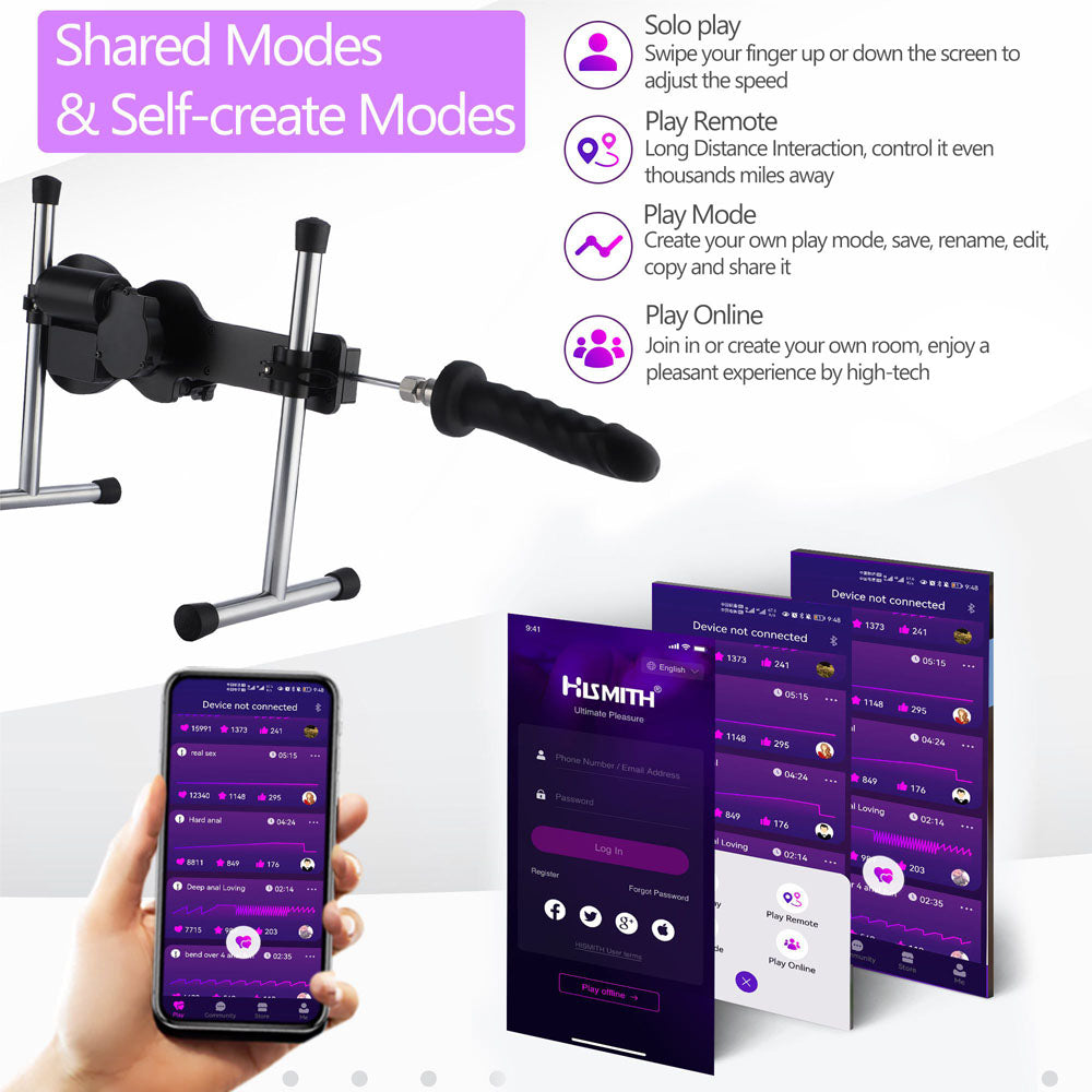 Hismith Mini Pro - Mains Powered Sex Machine with App Control and Remote