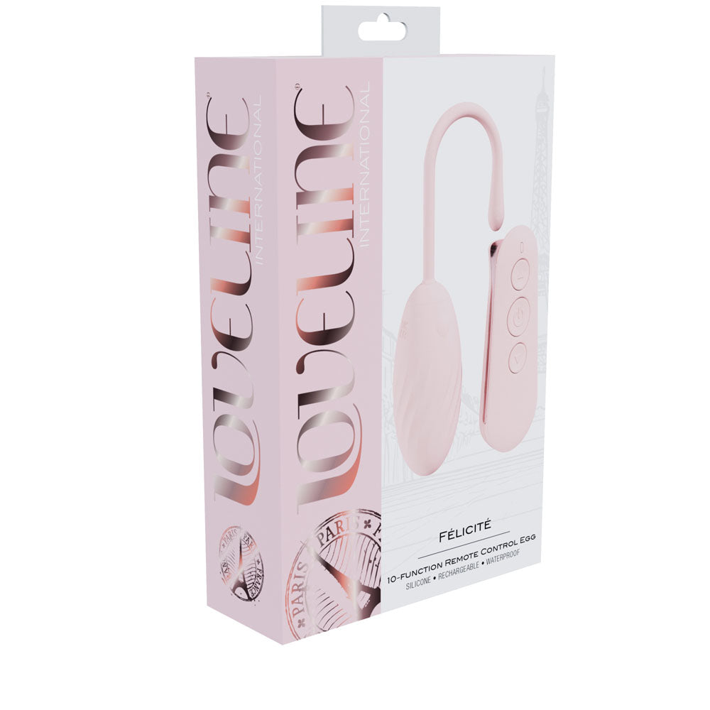 LOVELINE Felicite - USB Rechargeable Vibrating Egg with Wireless Remote – Pink