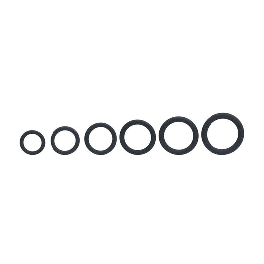 LEVELZ Classic Silicone Cock Ring Set of 6 - Cock Rings - Set of 6 Sizes