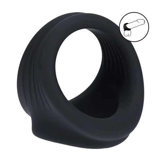 LEVELZ Silicone Cock & Ball Harness - Cock & Ball Ring