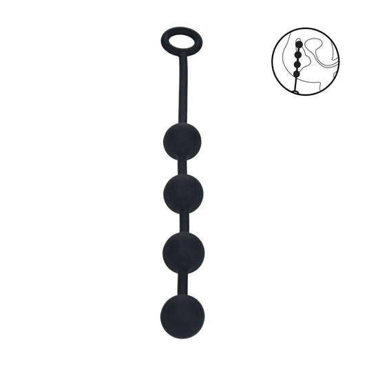 LEVELZ Round Silicone Anal Balls - M - 20mm - 32 cm Medium Anal Balls