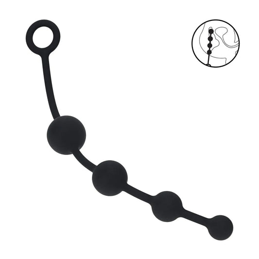 LEVELZ Curved Silicone Anal Beads - 29.5 cm Anal Beads