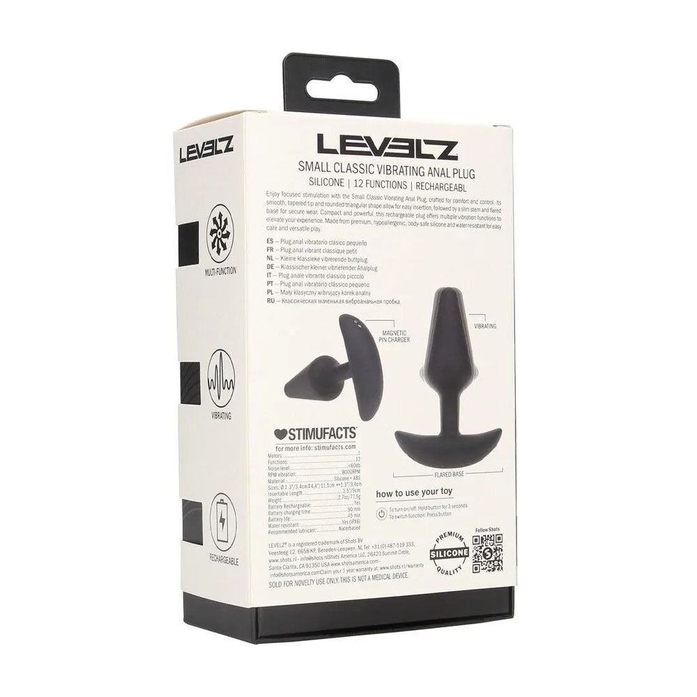 LEVELZ Classic Vibrating Silicone Anal Plug - Small - Small USB Rechargeable Butt Plug