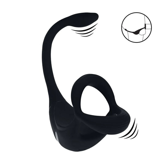 LEVELZ Remote Controlled Vibrating TriO Cock Ring with Prostate Stimulator - USB Rechargeable Vibrating Cock Ring with Anal Plug