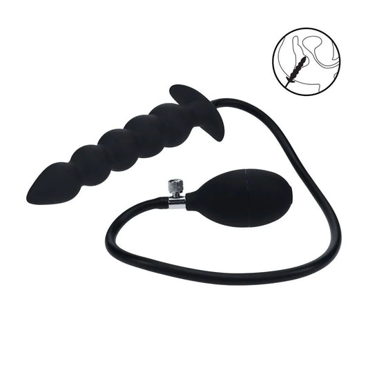 LEVELZ Beaded Inflatable Anal Plug - Inflatable Butt Plug