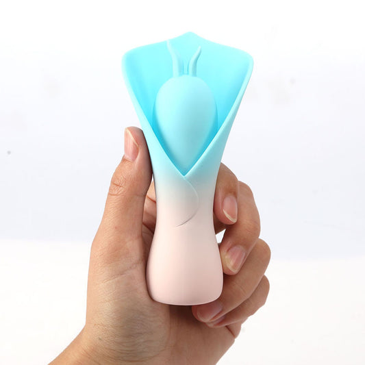 Maia MINA - /Pink USB Rechargeable Fluttering Flower Stimulator – Blue