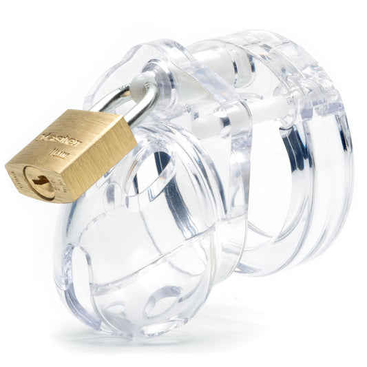 Mini-Me Black Chastity Cock Cage Kit – Clear