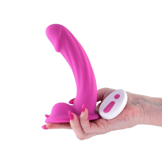 Colours Curve - Vibrating 6'' Dildo - 16.4 cm USB Rechargeable Vibrating Dildo with Wireless Remote – Pink