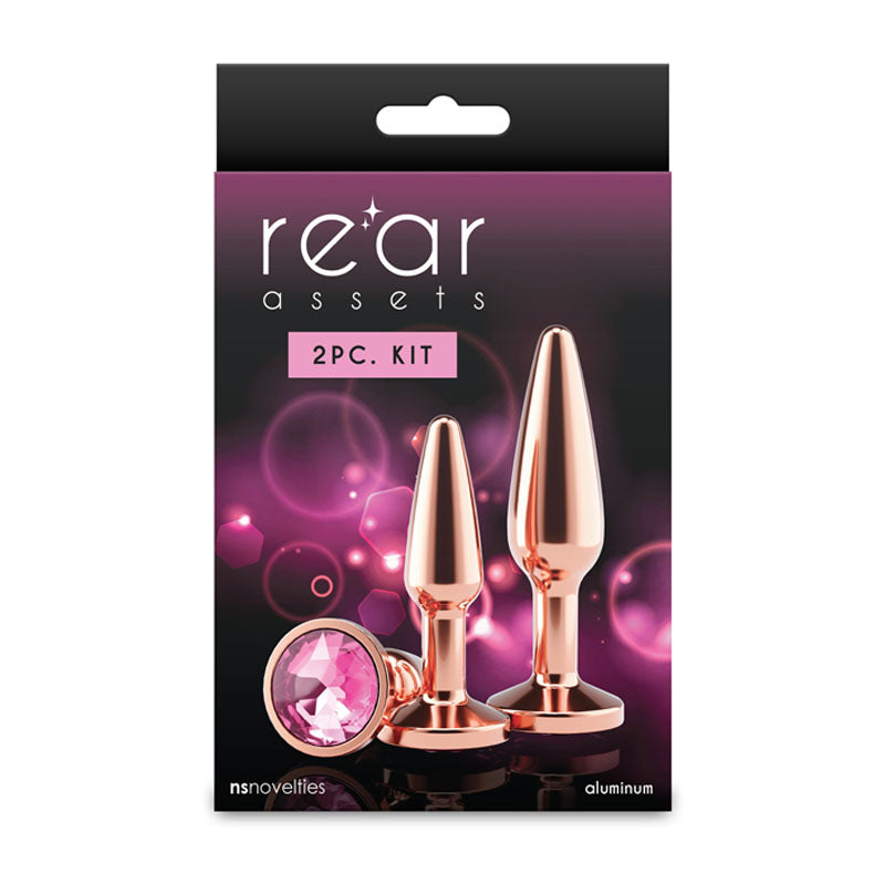 Rear Assets Tapered Trainer Kit - Metal Butt Plugs - Set of 2 Sizes