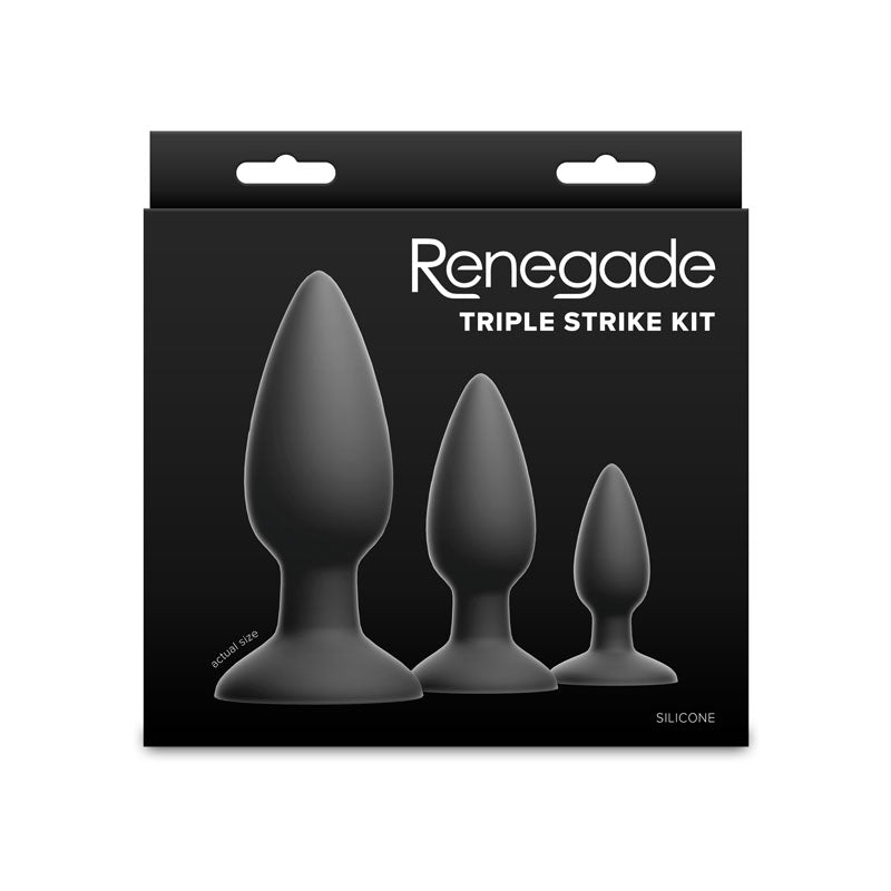 Renegade Triple Strike Kit - Butt Plugs - Set of 3 Sizes