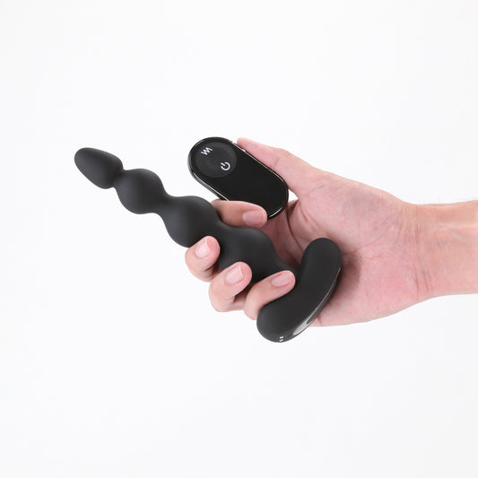 Renegade Reign - 17.9 cm USB Rechargeable Vibrating Anal Beads with Wireless Remote