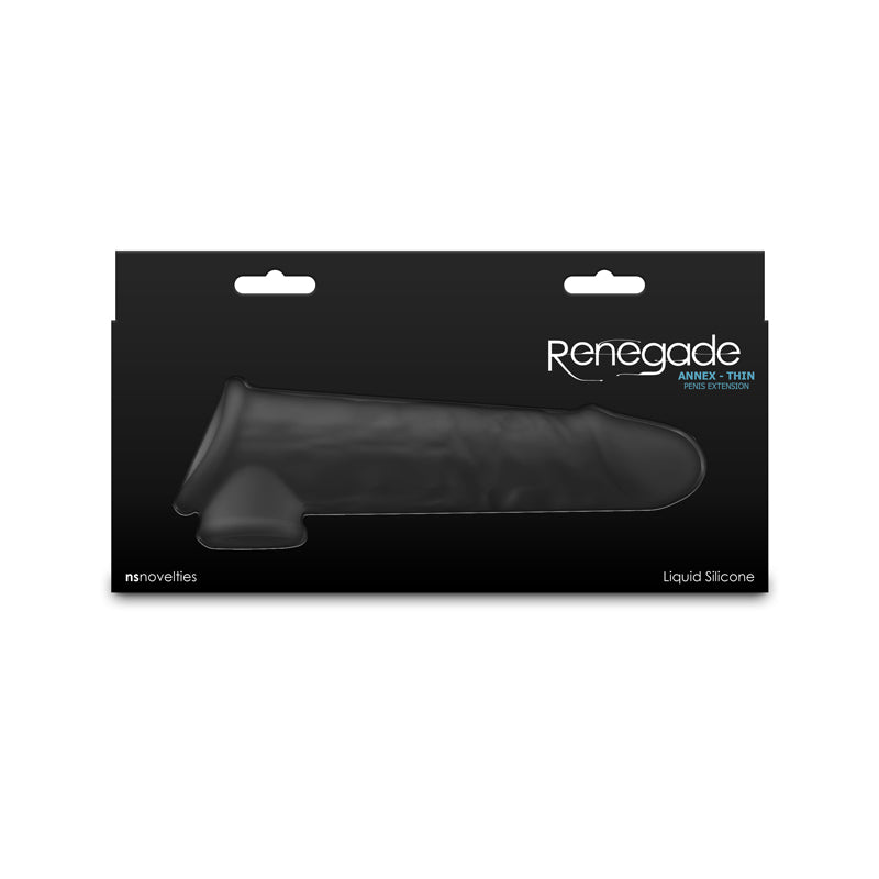 Renegade Annex - Thin - 19.4 cm Penis Extender Sleeve – Black
