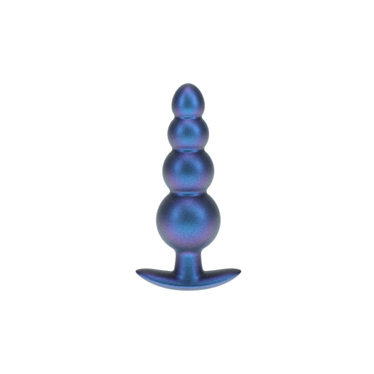 OUCH! Beaded Anal Plug - Metallic - Metallic 11.7 cm Butt Plug – Blue