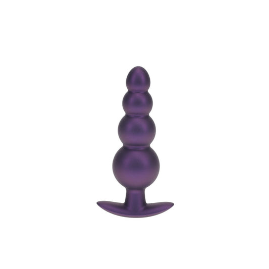 OUCH! Beaded Anal Plug - Metallic - Metallic 11.7 cm Butt Plug – Purple