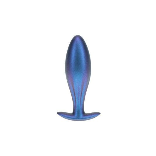 OUCH! Oval Anal Plug - Metallic - Metallic 11.7 cm Butt Plug – Blue