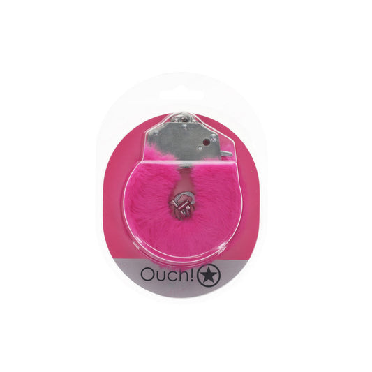 OUCH! Heavy-Duty Fluffy Cuffs - Fluffy Restraints – Pink
