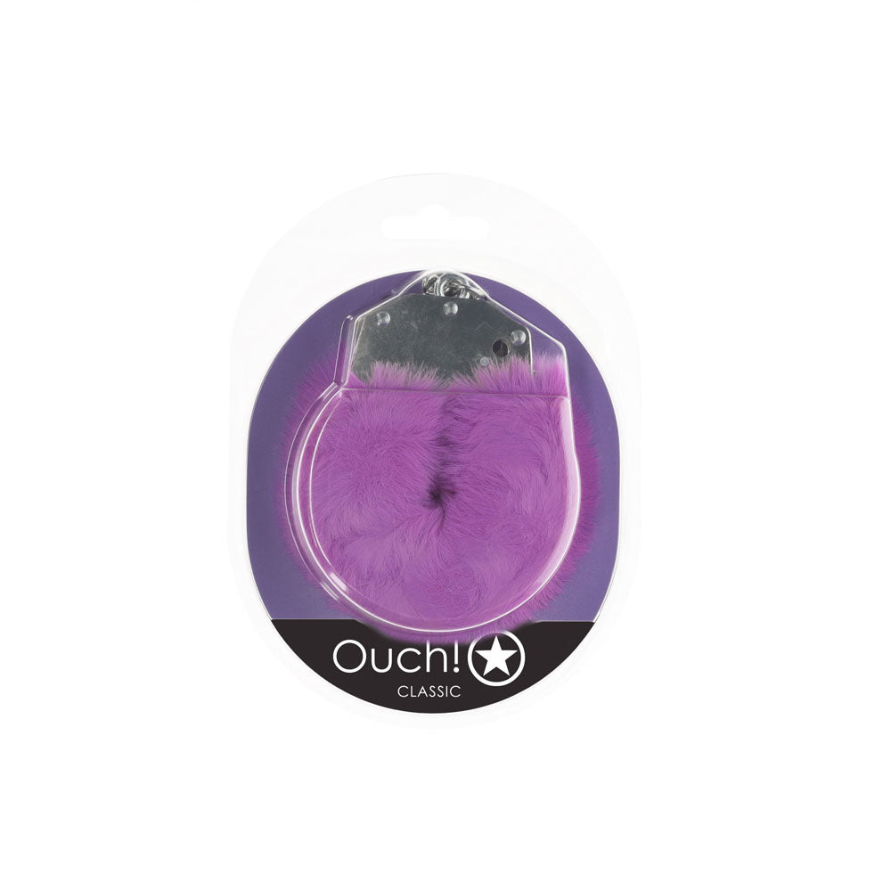 OUCH! Classic Fluffy Cuffs - Fluffy Restraints – Purple
