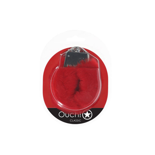 OUCH! Classic Fluffy Cuffs - Fluffy Restraints – Red