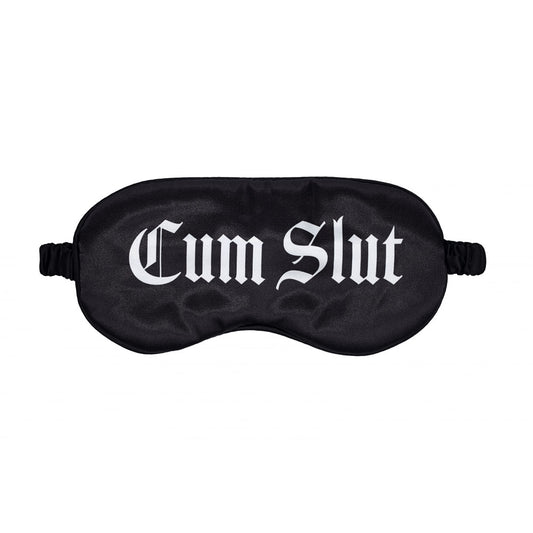 OUCH! Satin Mask - Cum Slut - Printed Eye Mask