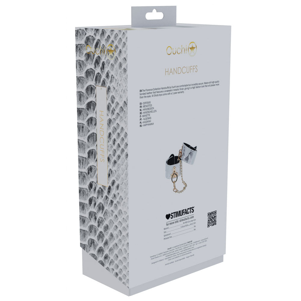 OUCH! Florence Collection - Handcuffs – White