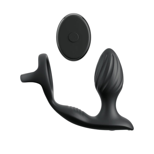 Anal Fantasy Elite Ass-Gasm Gyro-Milk Pro - USB Rechargeable Gyrating Butt Plug with Cock Ring