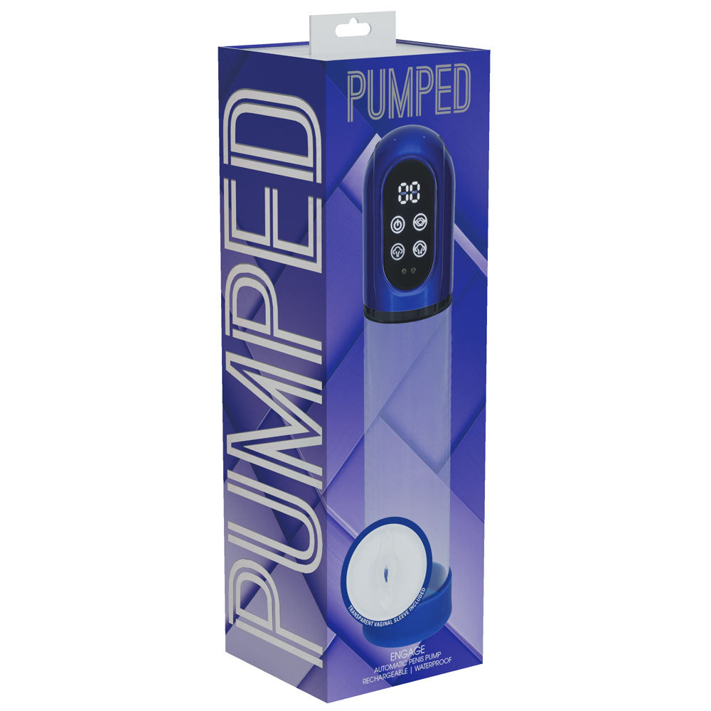 PUMPED Engage Automatic Penis Pump - Metallic USB Rechargeable Auto Penis Pump