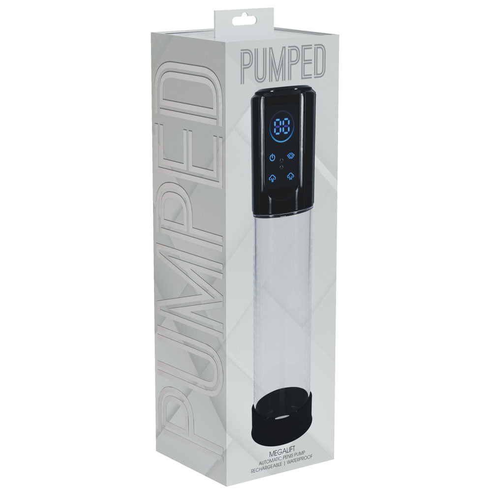 PUMPED MegaLift Automatic Penis Pump - /Clear USB Rechargeable Auto Penis Pump