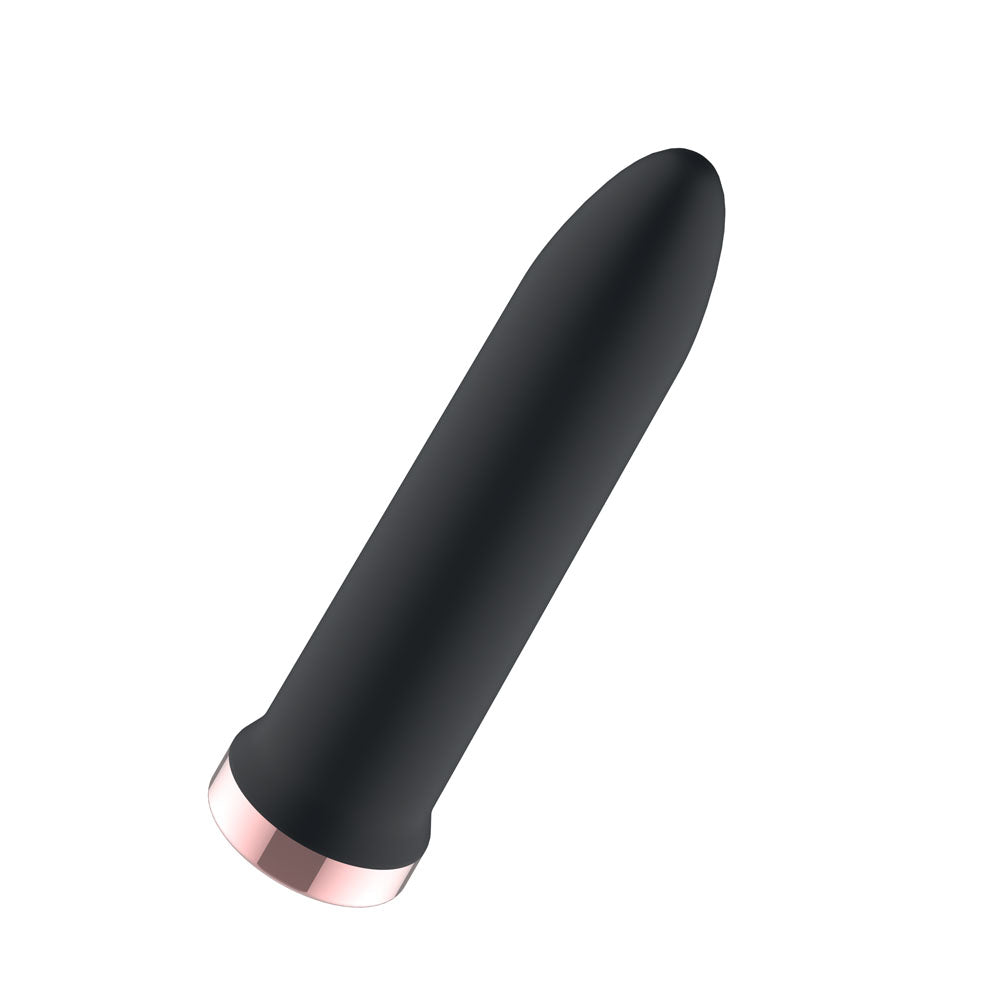 Passion Play Rechargeable Vibrating Bullet - 9.8 cm USB Rechargeable Bullet – Black