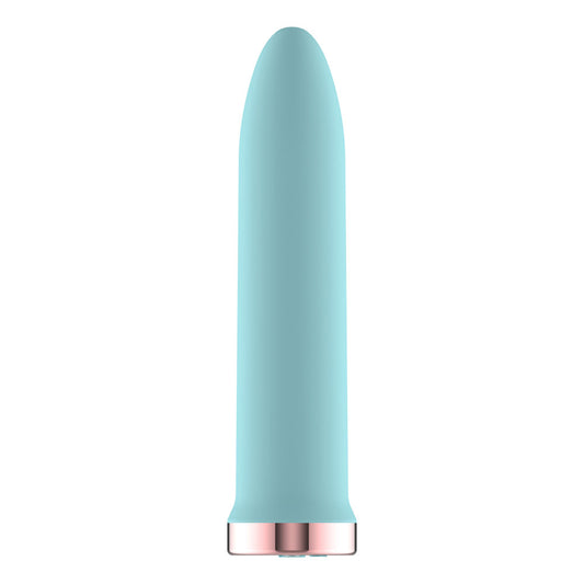 Passion Play Rechargeable Vibrating Bullet - 9.8 cm USB Rechargeable Bullet – Blue