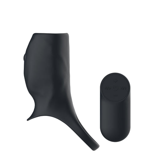 Passion Play Vibrating Cockring Sleeve - USB Rechargeable Vibrating Penis Sleeve with Wireless Remote