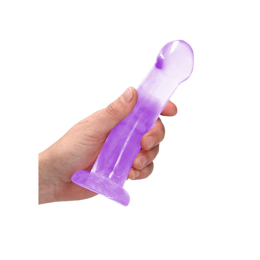 REALROCK Non Realistic Dildo With Suction Cup - 17 cm - 17 cm Dong – Purple