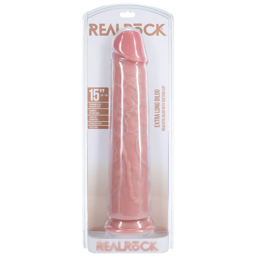 REALROCK 38cm Extra Long Dildo - 38 cm (15'') Extra Long Dong – Flesh