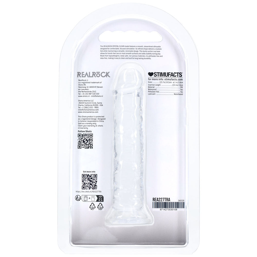 REALROCK Realistic 5'' Dildo - 12.7 cm Dildo – Clear