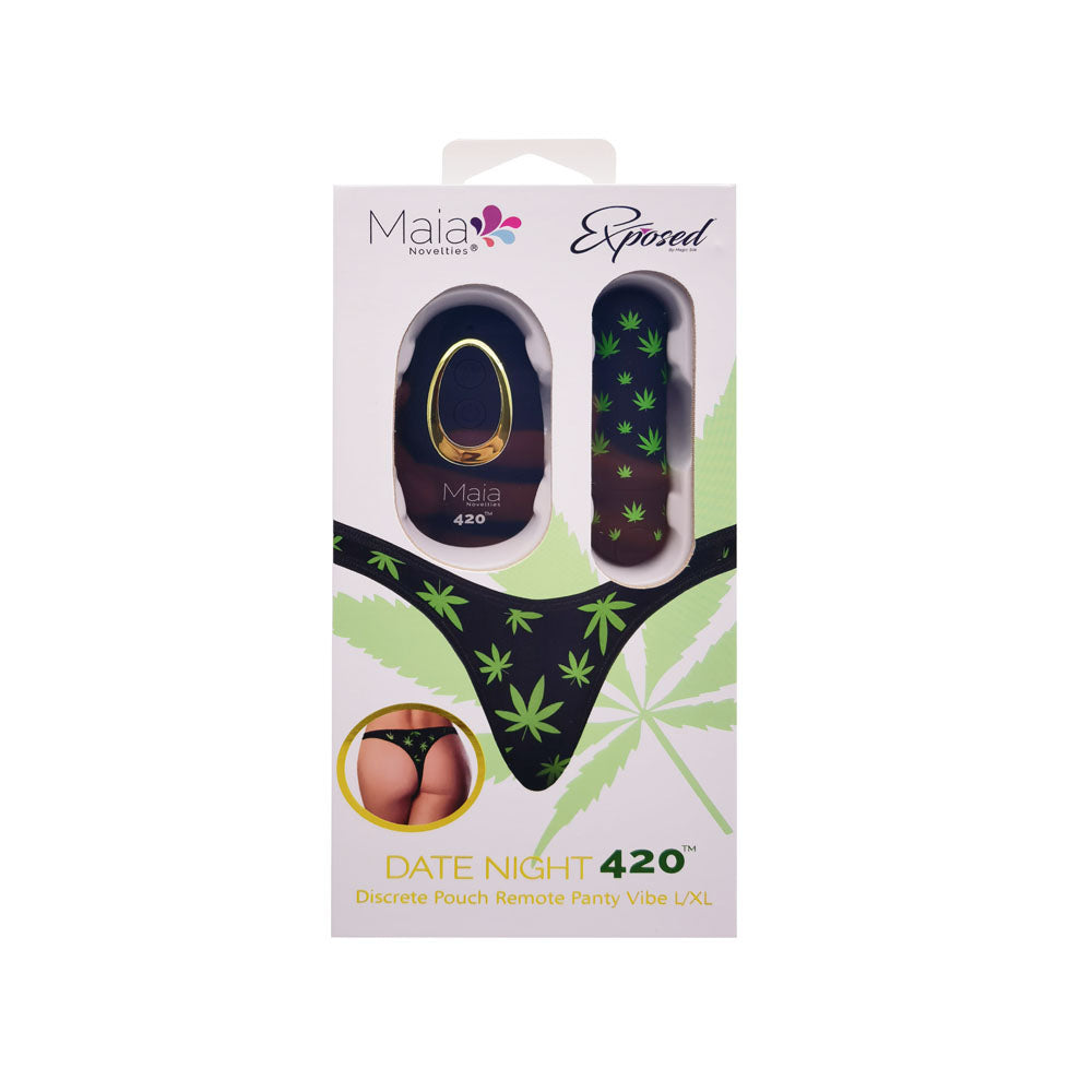 Maia DATE NIGHT 420 PANTY VIBE - L/XL - L/XL 420 Panty with USB Rechargeable Bullet & Remote