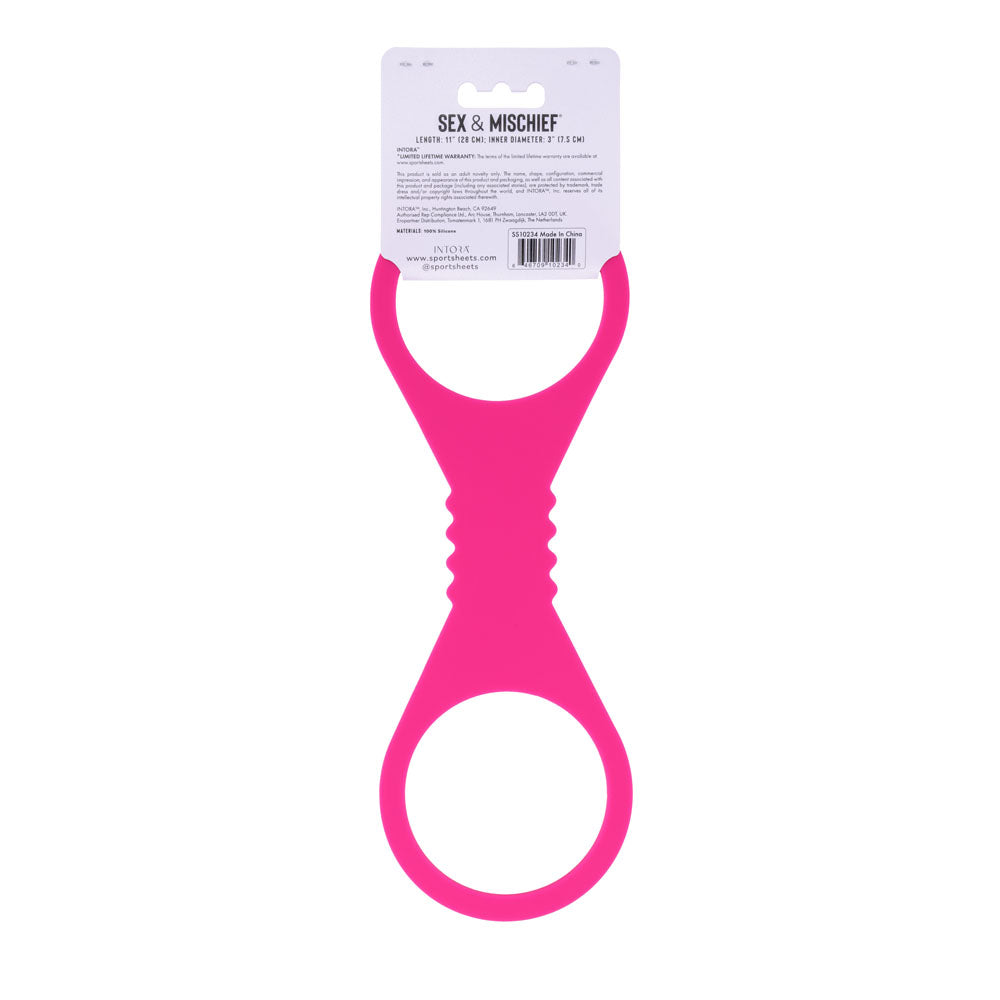 Sex & Mischief Large Hot Silicone Cuffs - Hot Large Restraints