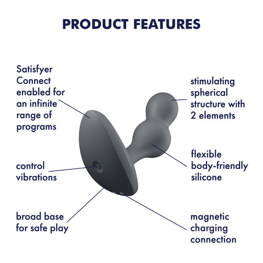 Satisfyer Deep Diver App-Controlled Anal Vibrator – Black