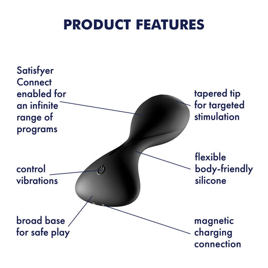 Satisfyer Trendsetter App-Controlled Anal Vibrator – Black