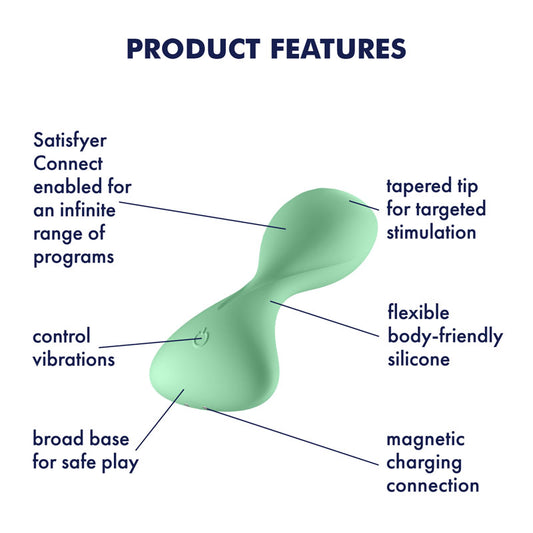 Satisfyer Trendsetter App-Controlled Anal Vibrator – Green