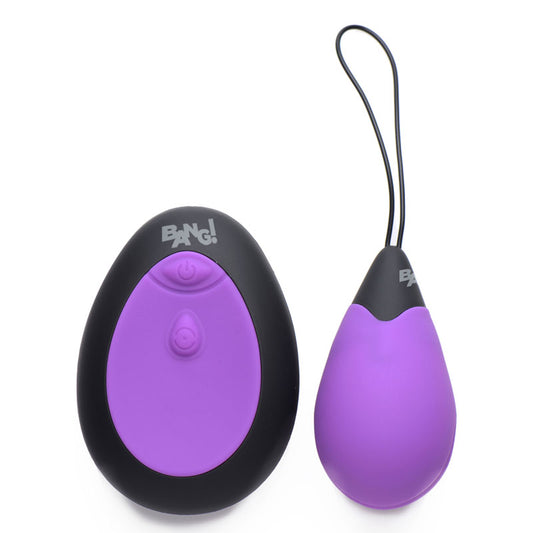 Bang!10X Vibrating Egg & Remote – Purple