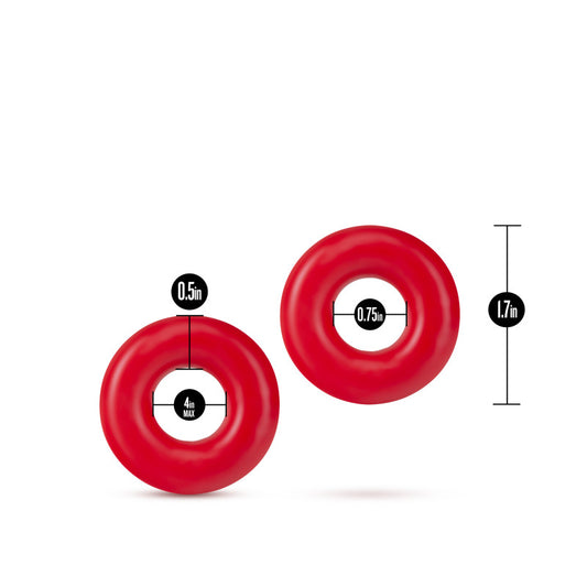 Stay Hard - Donut Rings Oversized – Red